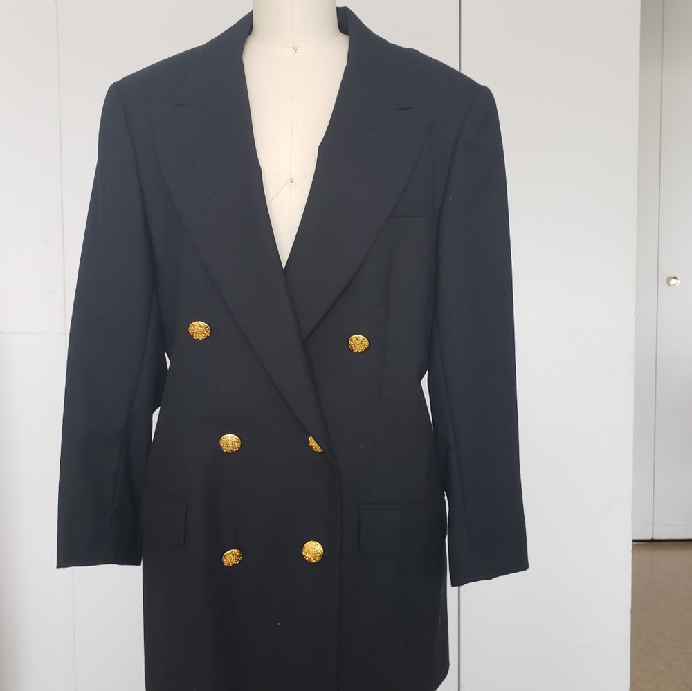 Philippe Adec black blazer size 10